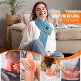 Utilisation extérieure en hiver avec l'écharpe chauffante Girasol.