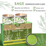 Bougie Gisly Sage – utilisation en chambre pour relaxation et énergie apaisée.