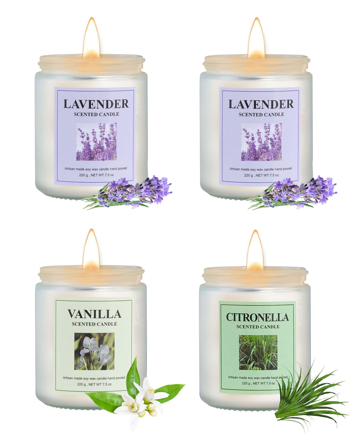 Bougie GITRANG Lavande — ambiance apaisante pour relaxation nocturne.