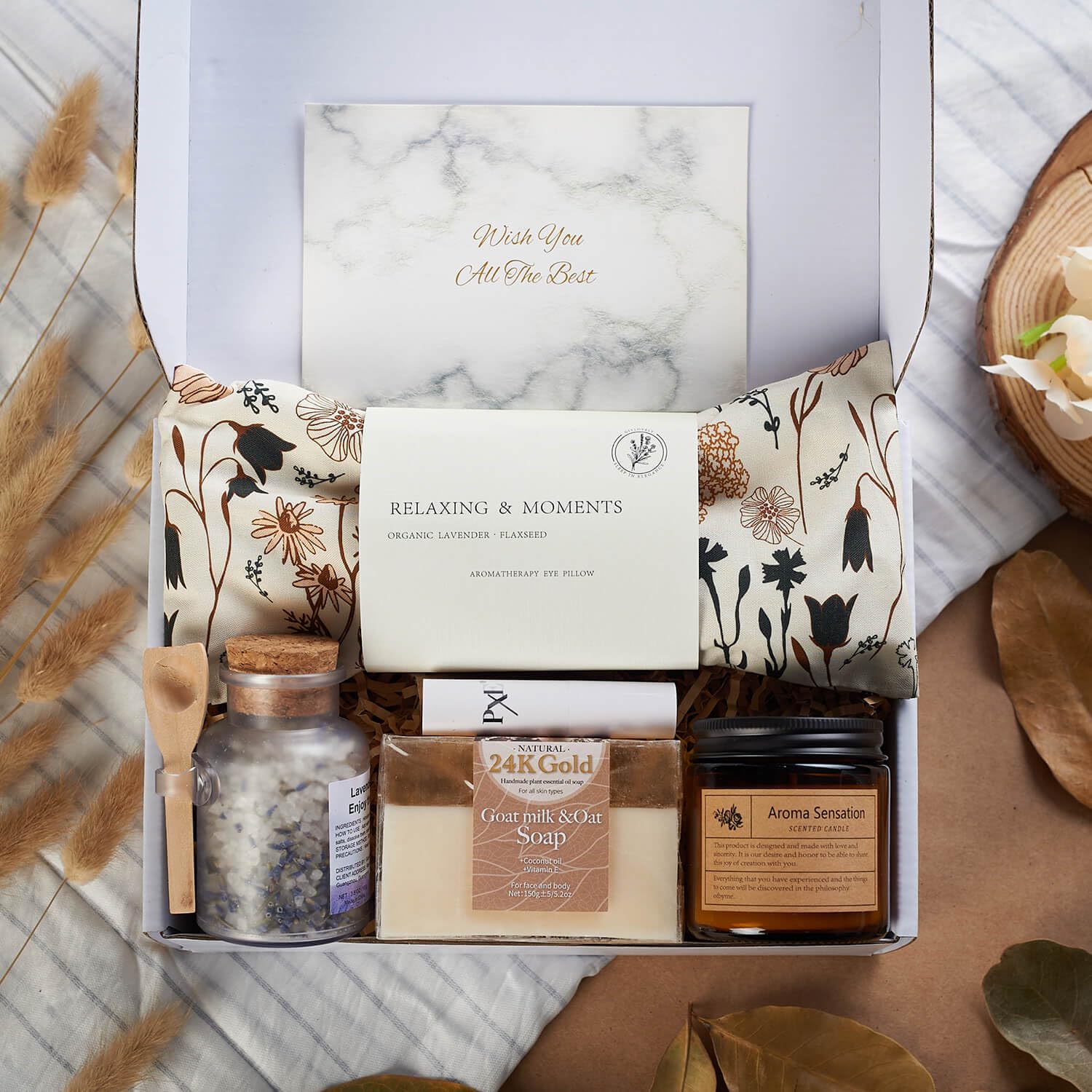 Masque yeux lavande GivLovely, chaleur ou frais pour détente instantanée.