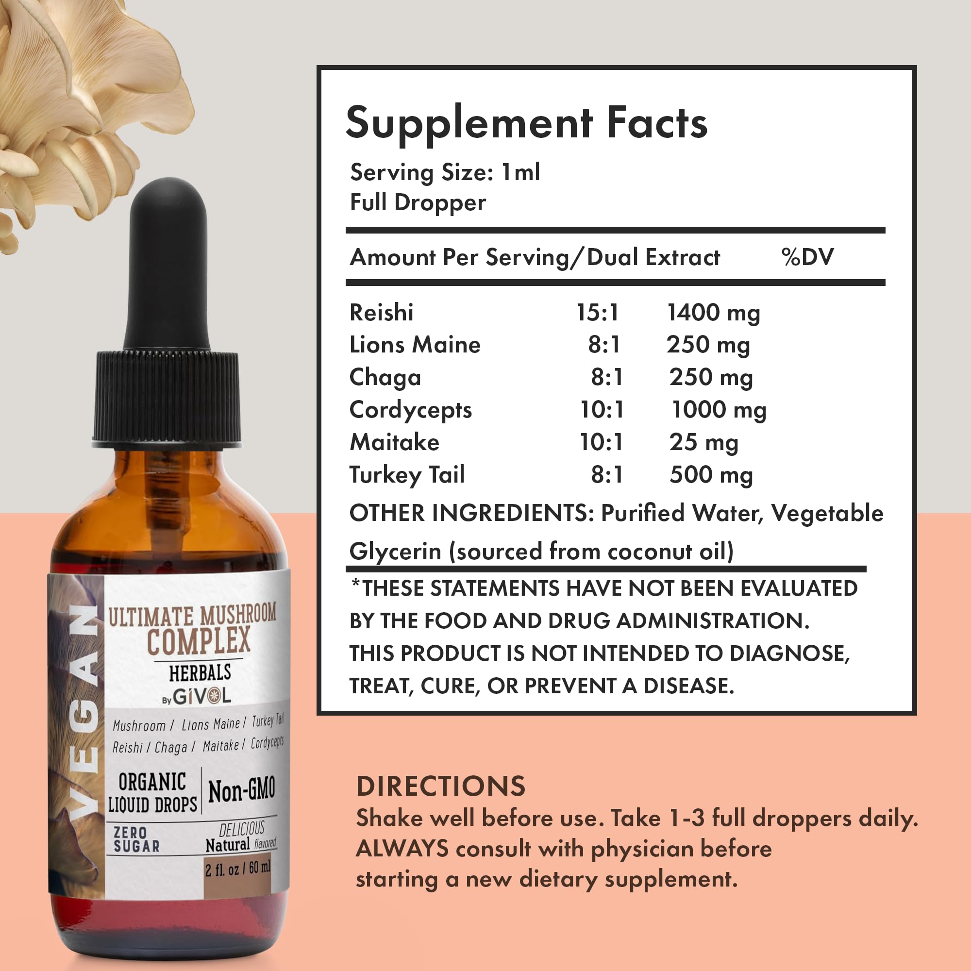 GIVOL crinière-de-lion extrait – soutien potentiel à la vitalité.