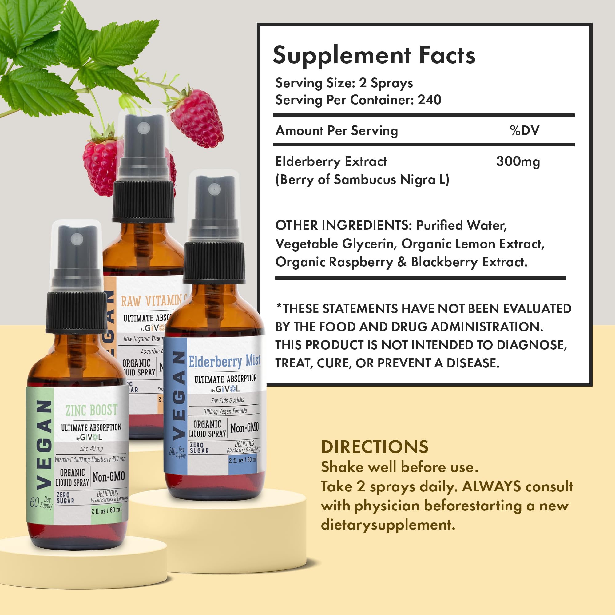 Brume Vitamine C GIVOL – apport vitaminé pour journées actives.