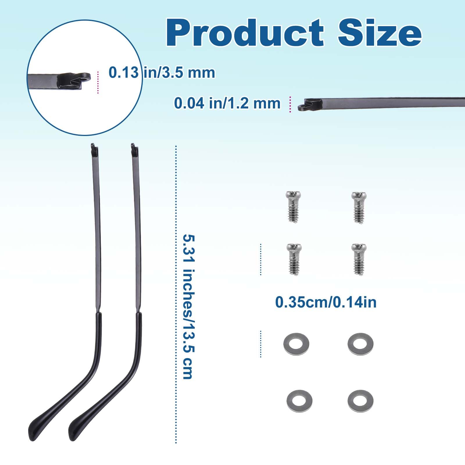 Bras lunettes métalliques Gjinxi, léger et durable pour montures