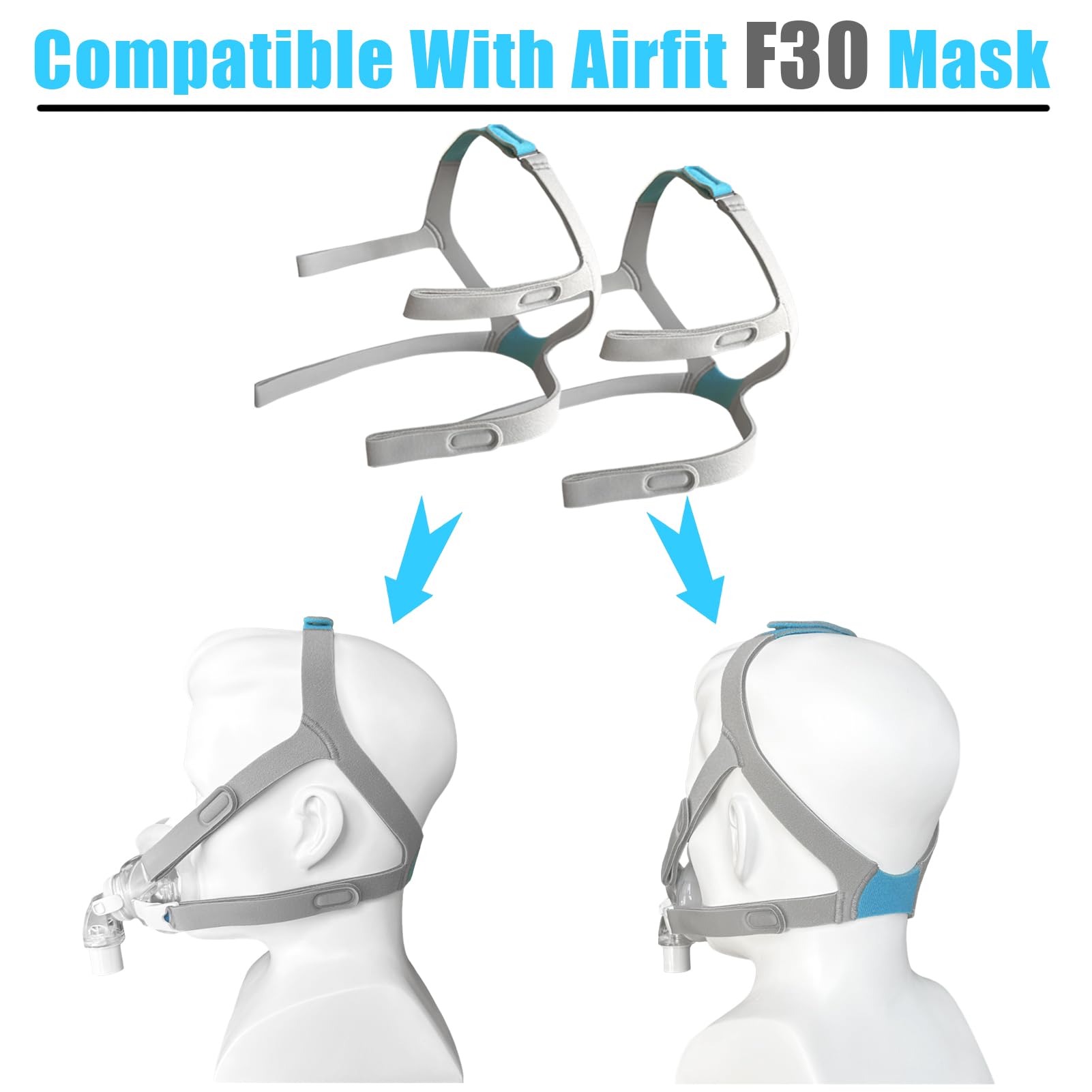 Pack deux harnais de remplacement pour AirFit F30, économie et simplicité.