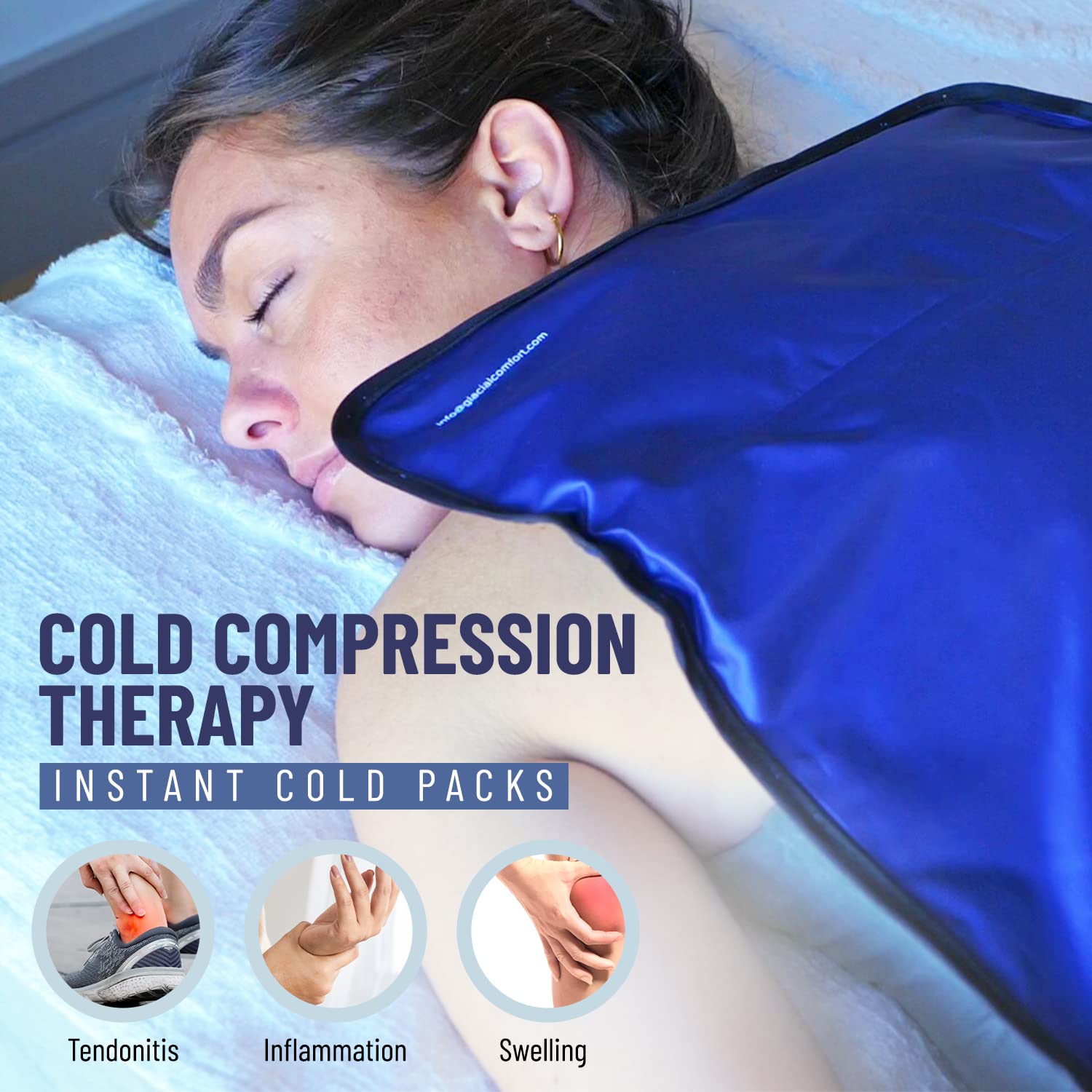Glacial Comfort douceur sur peau, textile premium et non abrasif.
