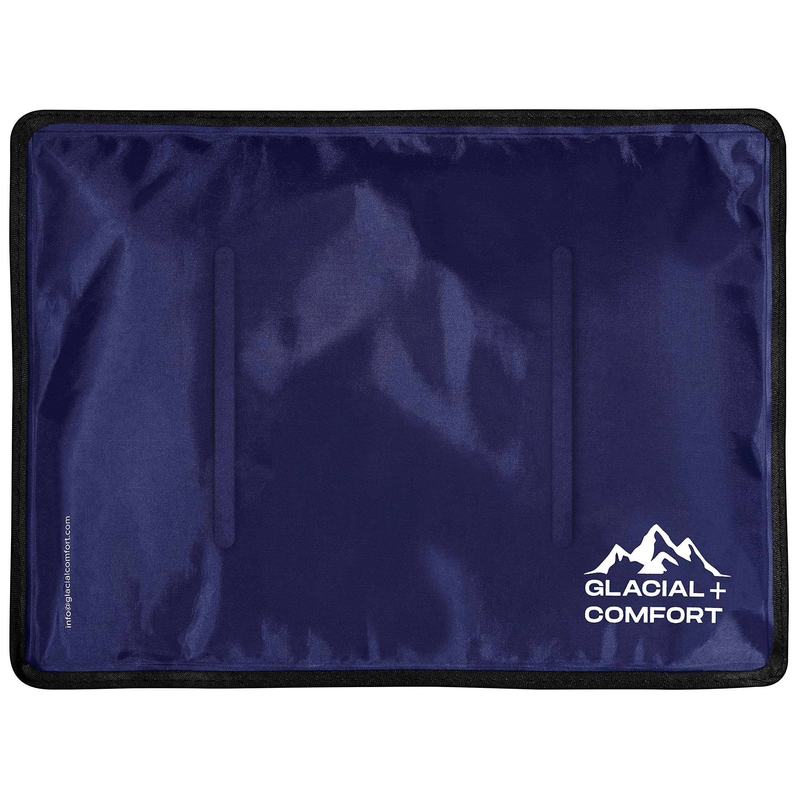 Glacial Comfort pack gel grand froid, prêt à soulager rapidement les douleurs.