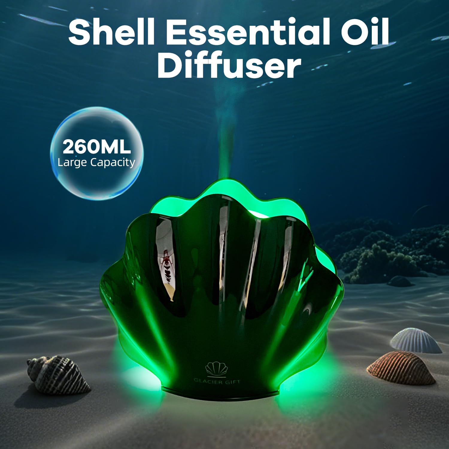 GLACIER GIFT diffuseur nuit verte pour ambiance zen et repos
