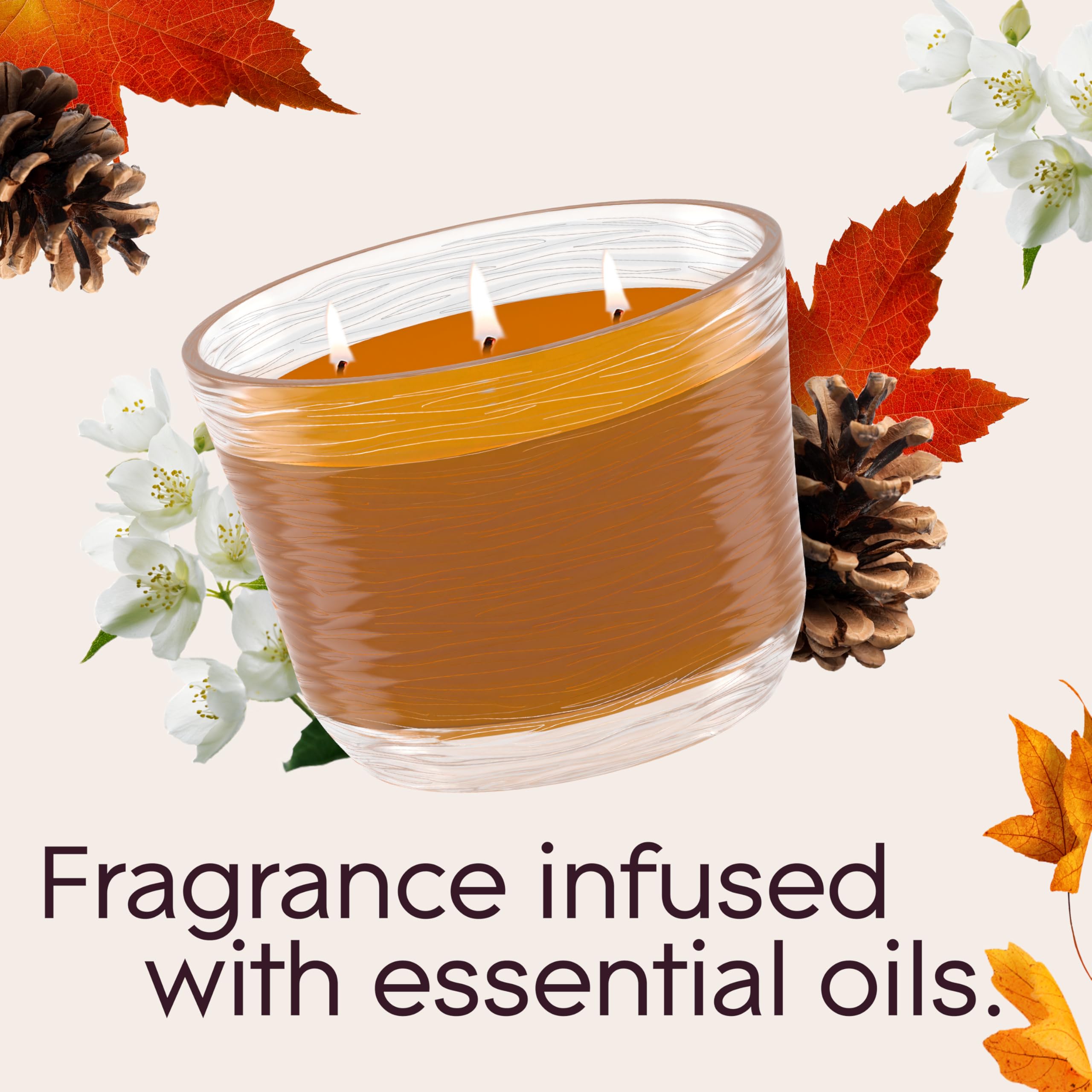 Notes jasmin et santal dans Glade Cashmere Woods, ambiance cocooning.