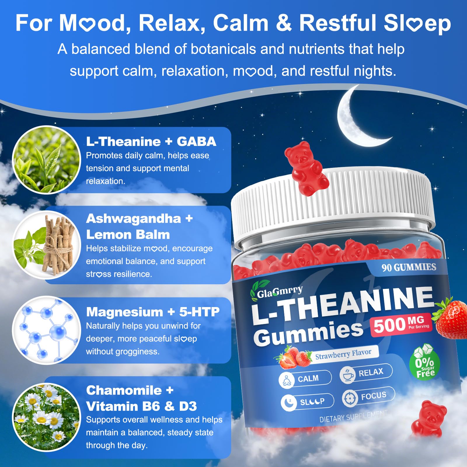 GlaGmrry 5-HTP : soutien potentiel pour équilibre émotionnel.