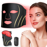 Glamesty Masque LED rouge pour le visage – lumière rouge illuminante et teint homogène.