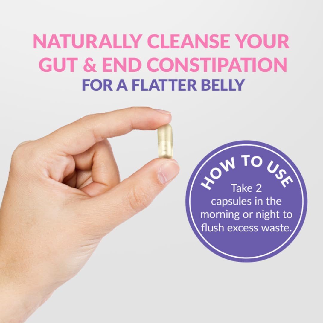 Gleefull Supps Meno Belly Flusher - étiquette produit, intégration simple dans votre routine.