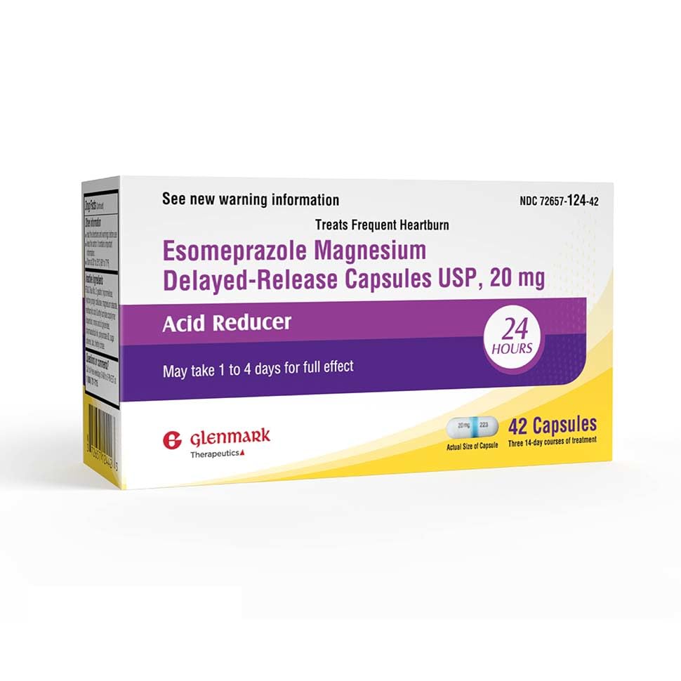 Glenmark Esomeprazole: capsules libération retardée réduisant l'acidité.