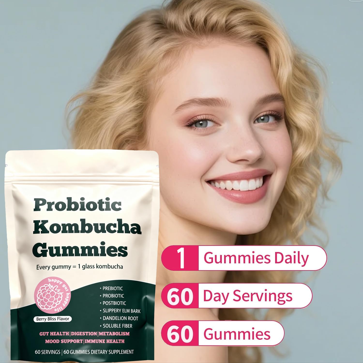 Glo Vous Gummies Kombucha: format portable idéal pour voyages et bureau