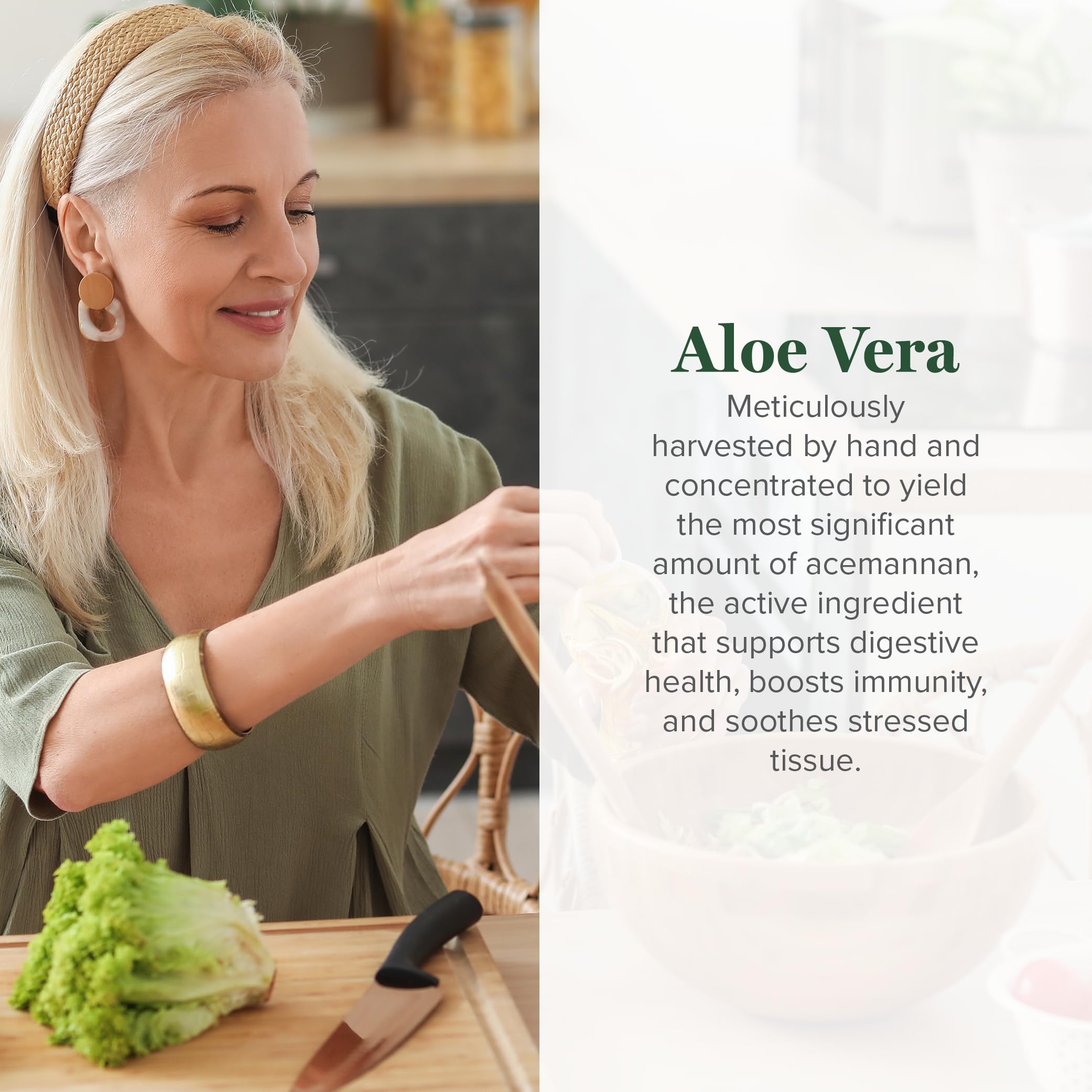 Global Healing Center Aloe Vera: capsules faciles à avaler pour l'apport quotidien en nutriments.