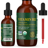 Global Healing Center B12 Sublingual, bouteille 5000 mcg pour énergie potentielle.