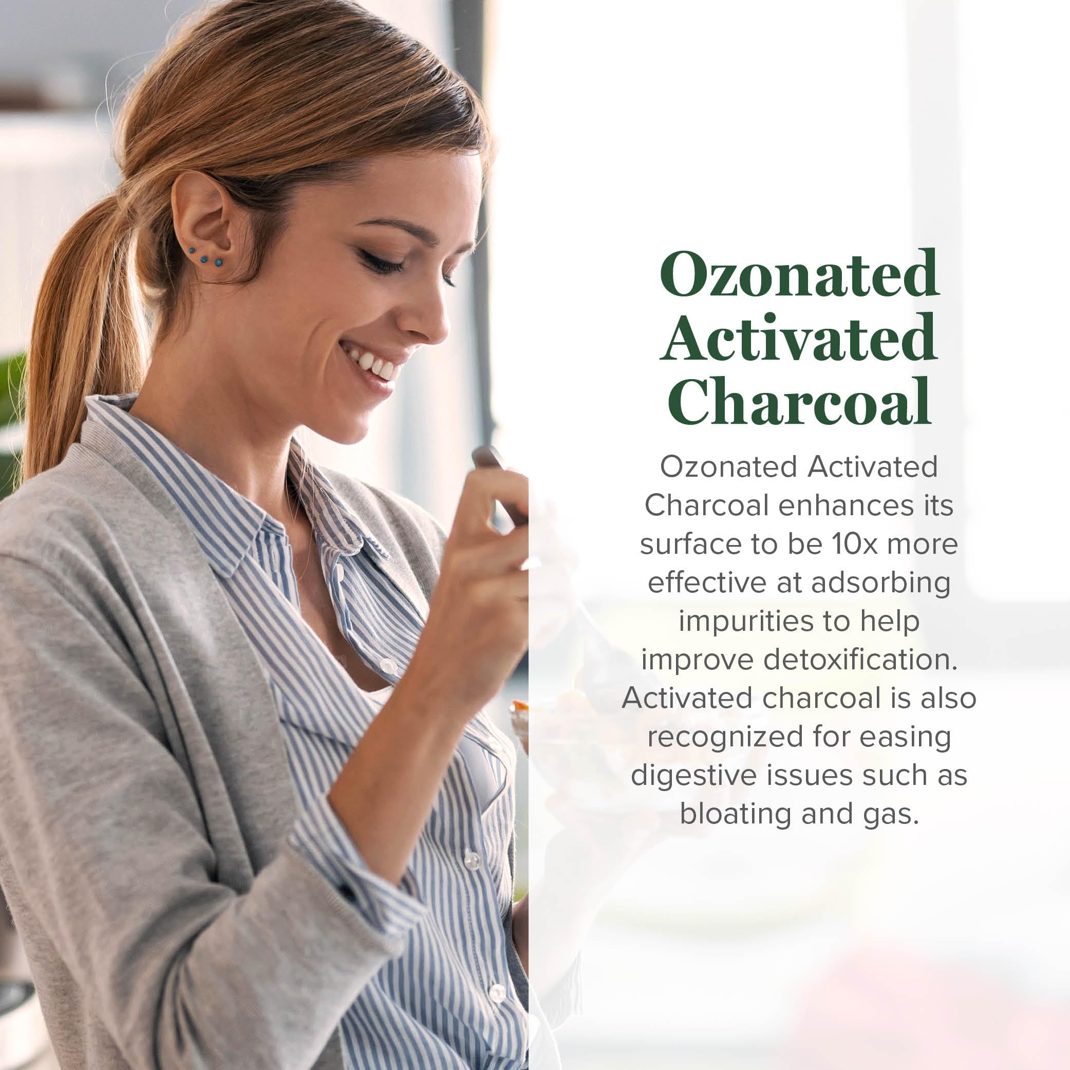 Bouteille Global Healing Center Charbon Actif OZONÉ en capsules