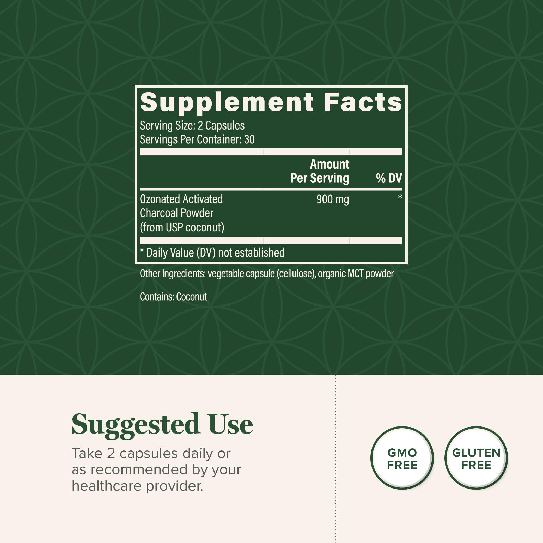 Capsules Charbon Actif Ozoné démontrant une détox digestive naturelle