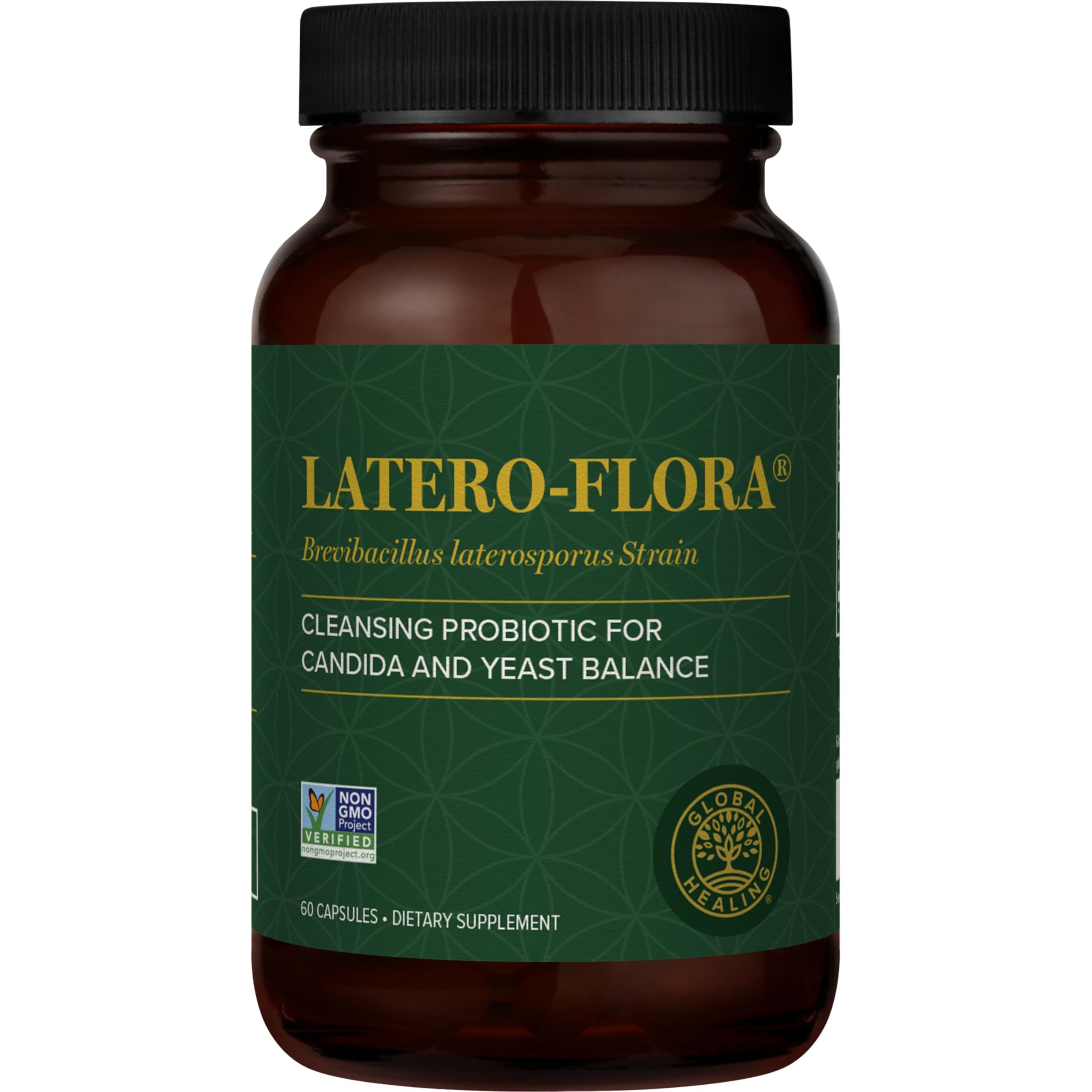 Global Healing Center Latero-Flora bouteille — soutien potentiel du microbiote intestinal.