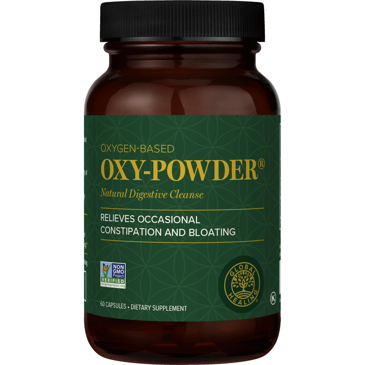 Global Healing Center Oxy-Powder – bouteille-pour, détox nocturne simple et pratique.