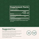 Global Healing Center Oxy-Powder – etiquette lisible indiquant les informations et conseils d'utilisation nocturne.