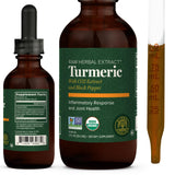 Global Healing Center Turmeric Drops: bouteille avec compte-gouttes pour soutenir la mobilité articulaire.