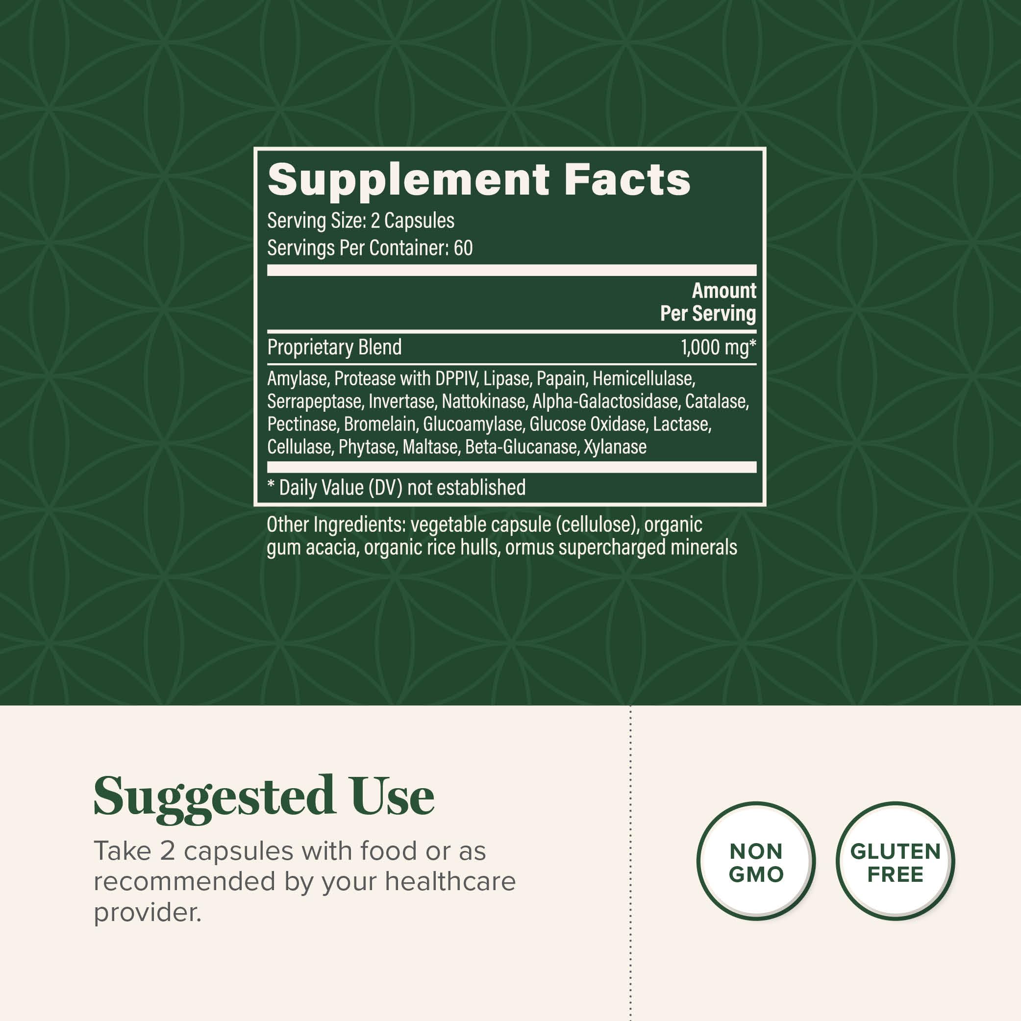 Global Healing Center Ultimate Enzymes – capsules faciles à prendre pour un soutien digestif potentiel