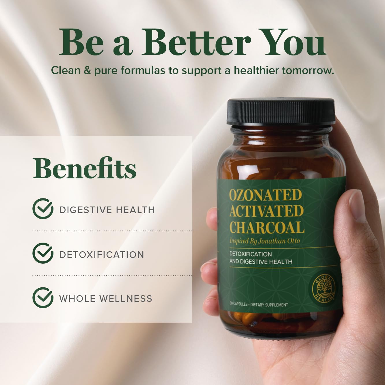 Utilisation quotidienne des capsules charbon actif ozoné Global Healing Center