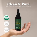 Global Healing Center Vein Health Drops - gros plan sur les composants actifs végétaux