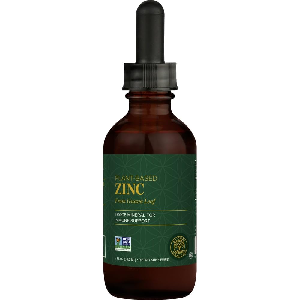 Global Healing Center Zinc Liquide – soutien immunitaire grâce à l’extrait de goyave et antioxydants