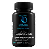 Global Natural Healing Ca-AKG: bouteille ouverte avec gélules et énergie naturelle.