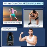 Global Natural Healing Ca-AKG: doseur et gélules, format quotidien pratique.