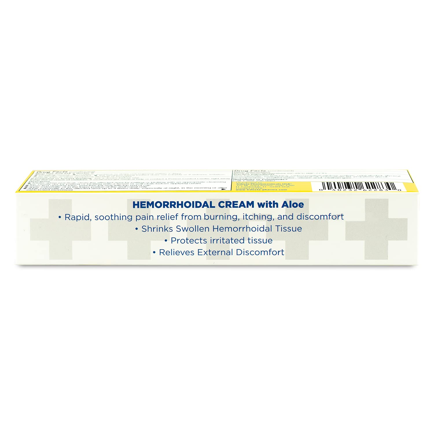 Tube Globe Hemorroidale 1-8oz en gros plan, format pratique.