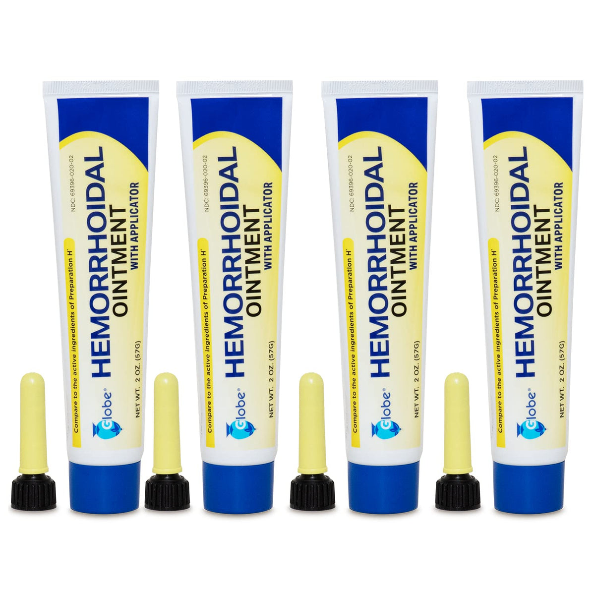 Globe Pommade hémorroidale avec applicateur pour soulagement ciblé.