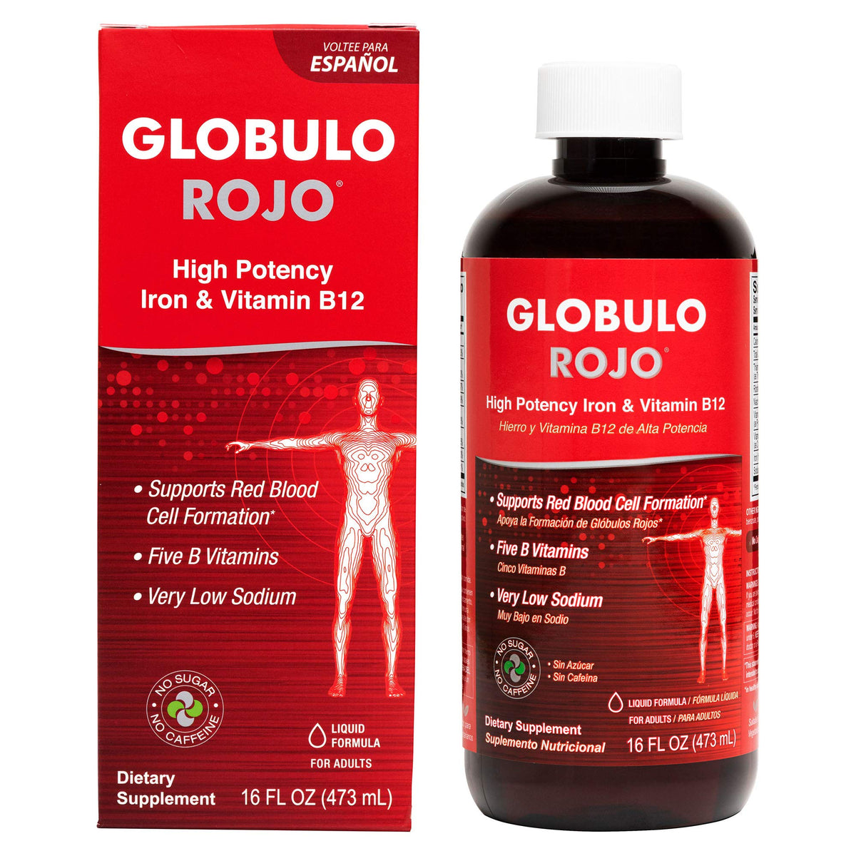 Globulo Rojo: bouteille de supplément fer liquide, potentiel soutien énergie.