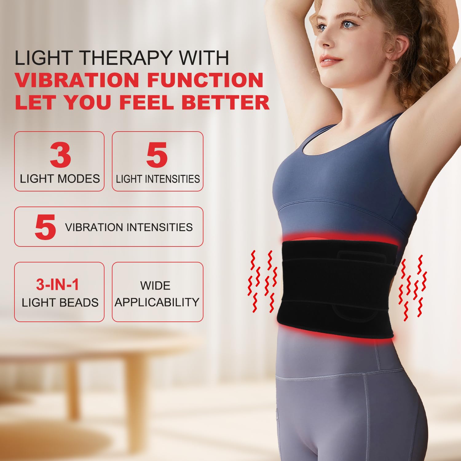 GLOHFAN vibration massage 5 niveaux pour relaxation musculaire.
