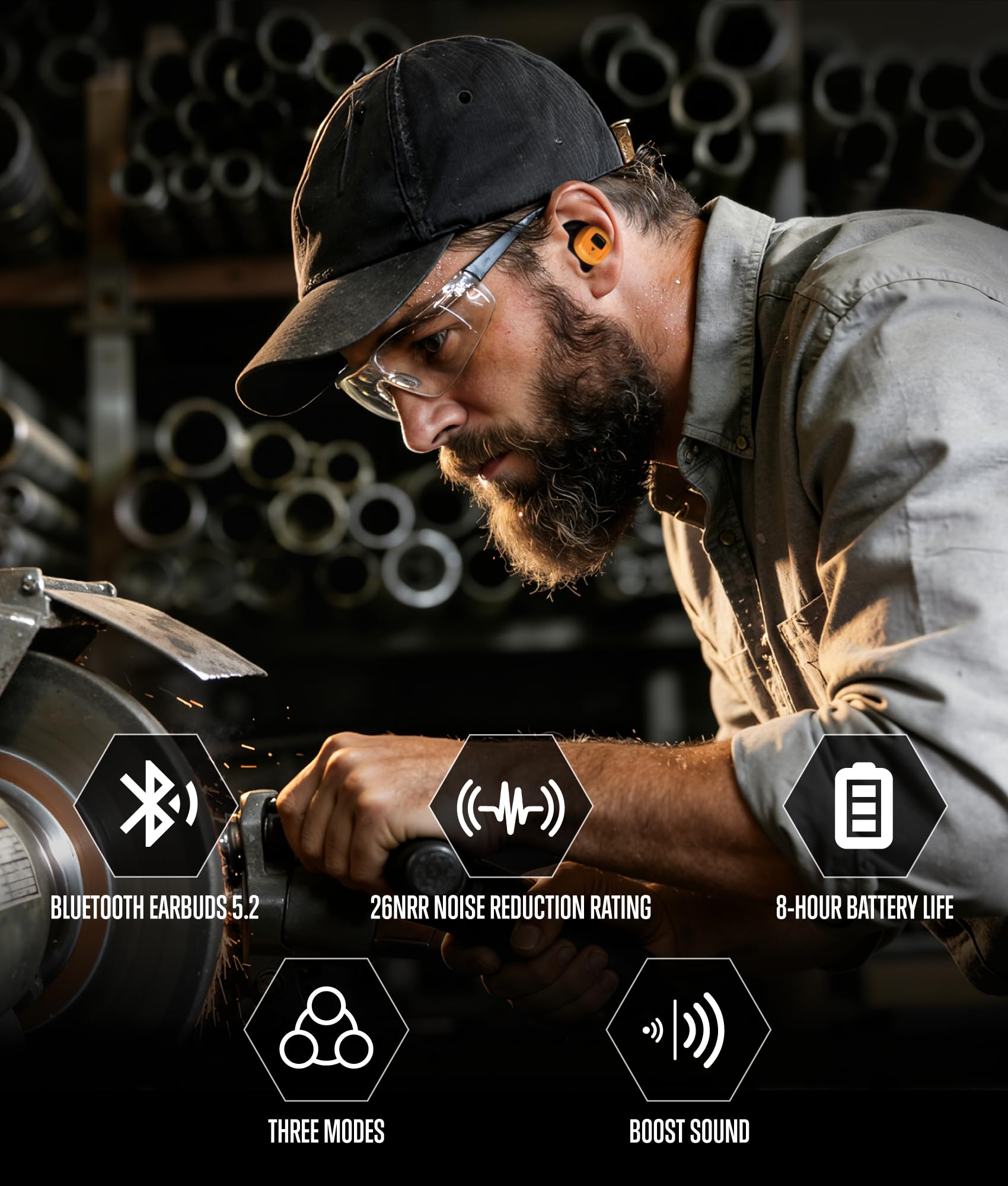 GLORYFIRE Bluetooth 5.2: connexion rapide à votre smartphone.