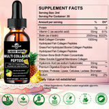GLOVVUUP biotine vitamine C collagene liquide pour cheveux et ongles forts