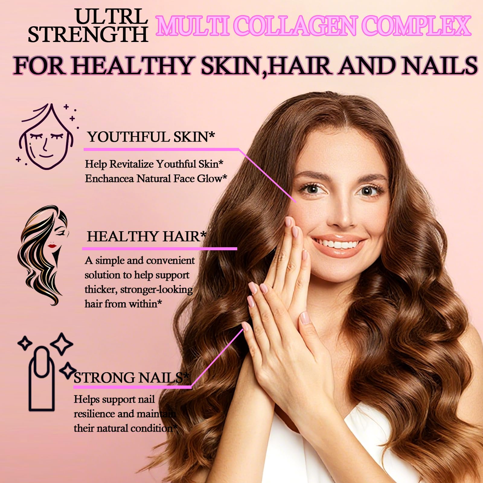 GLOVVUUP peau cheveux ongles collagène liquide pour beauté naturelle