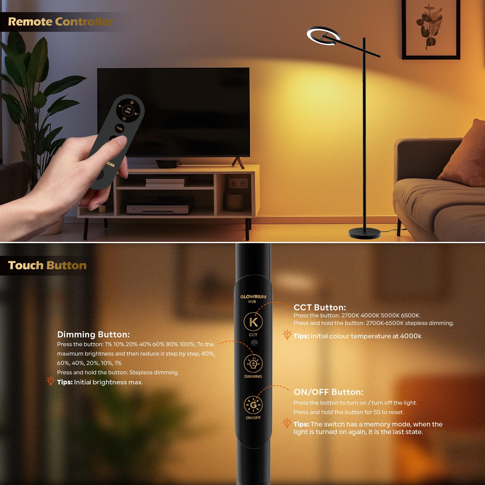 Utilisation Glowrium dans salon, bureau ou chambre pour une ambiance adaptée