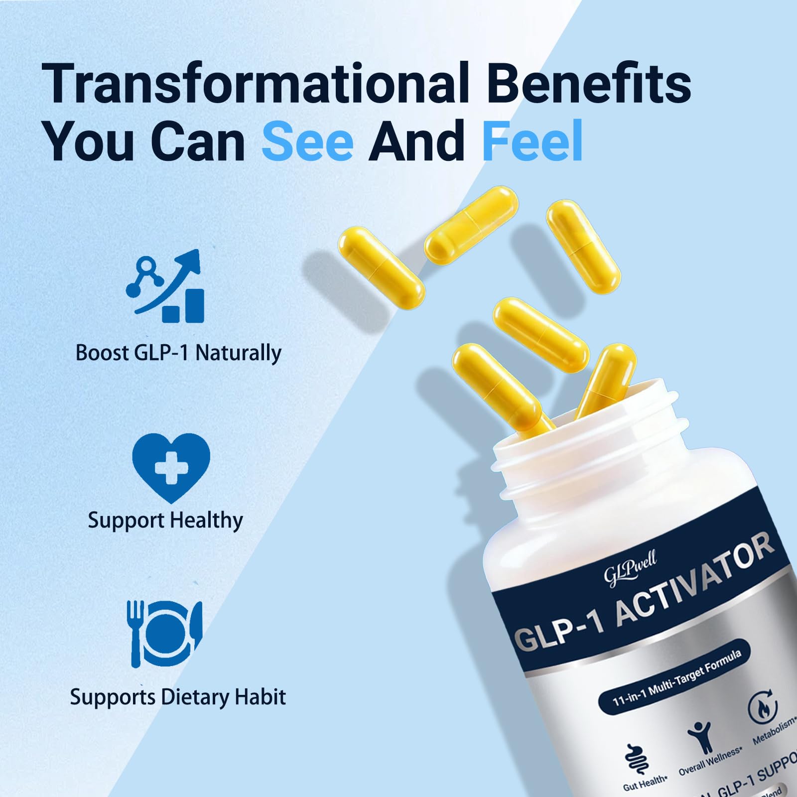 GLPwell GLP-1 Activate, Aloe vera, hydratation et confort digestif.