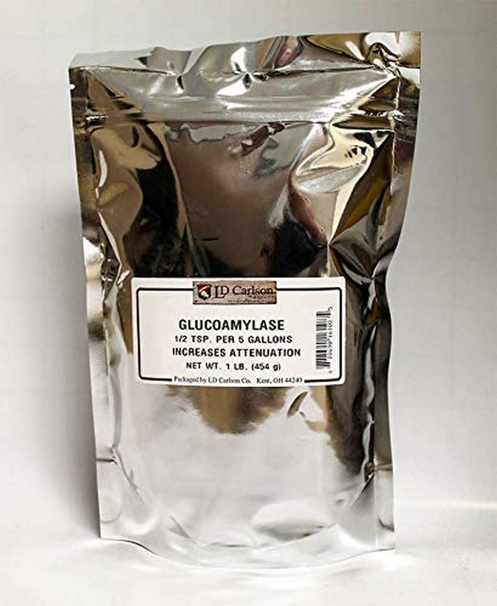 Glucoamylase sachet 1 livre pour saccharification et atténuation.