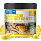 GlucoBio Créatine Monohydrate Gommes Ananas 135 – énergie soutenue avant l'entraînement.