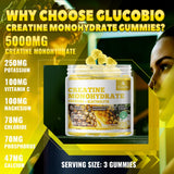 GlucoBio Créatine Monohydrate Gommes Préworkout Ananas – goût fruité et pratique à emporter.