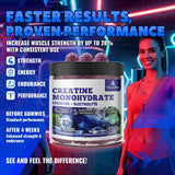 GlucoBio Bonbons gélifiés Creatine Monohydrate – version végan sans gélatine.