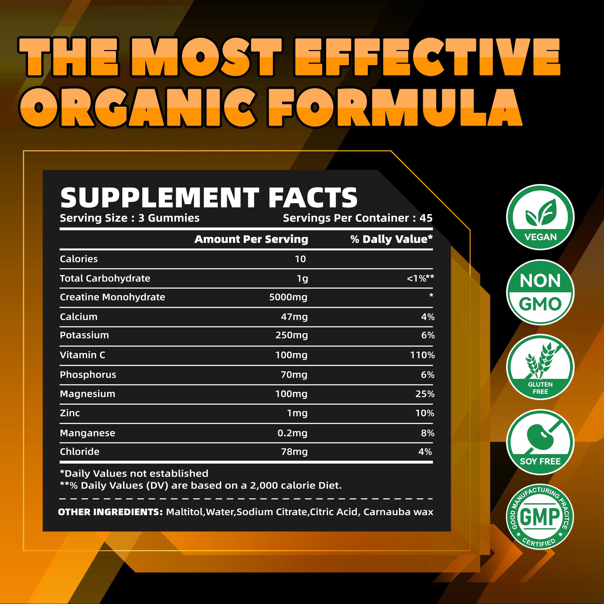 GlucoBio Gummies Créatine Monohydrate: prêt-à-utiliser avant l'entraînement.