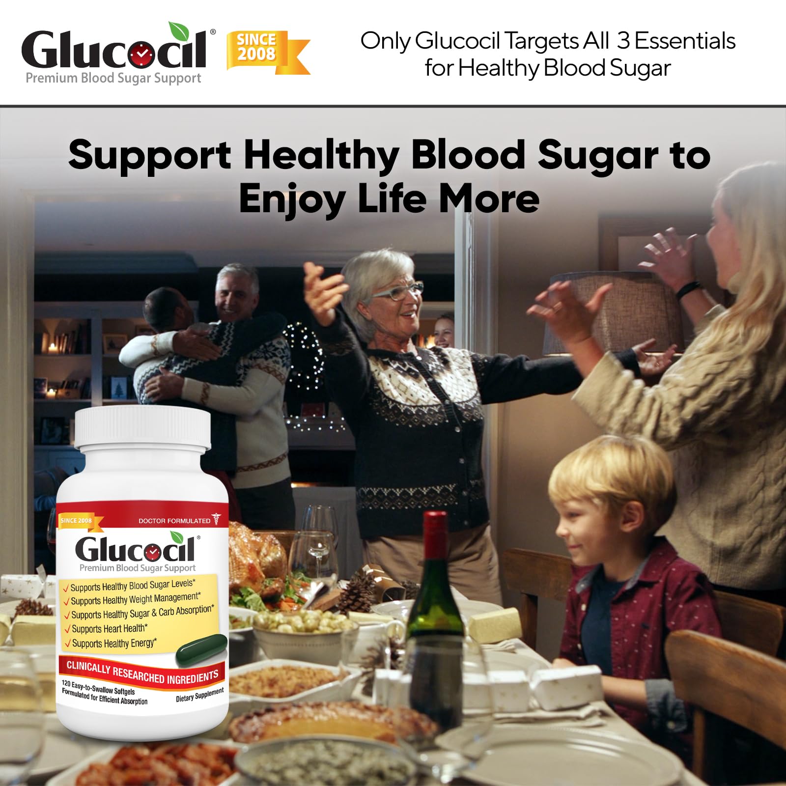 Glucocil, absorption sucre et glucides: bénéfice potentiel