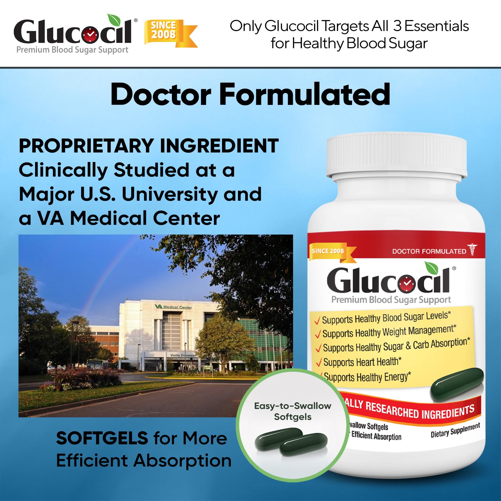 Glucocil, bienfaits cœur et énergie, présentation visuelle claire
