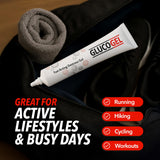 Texture gel fluide de Glucogel, absorption rapide pendant l effort.
