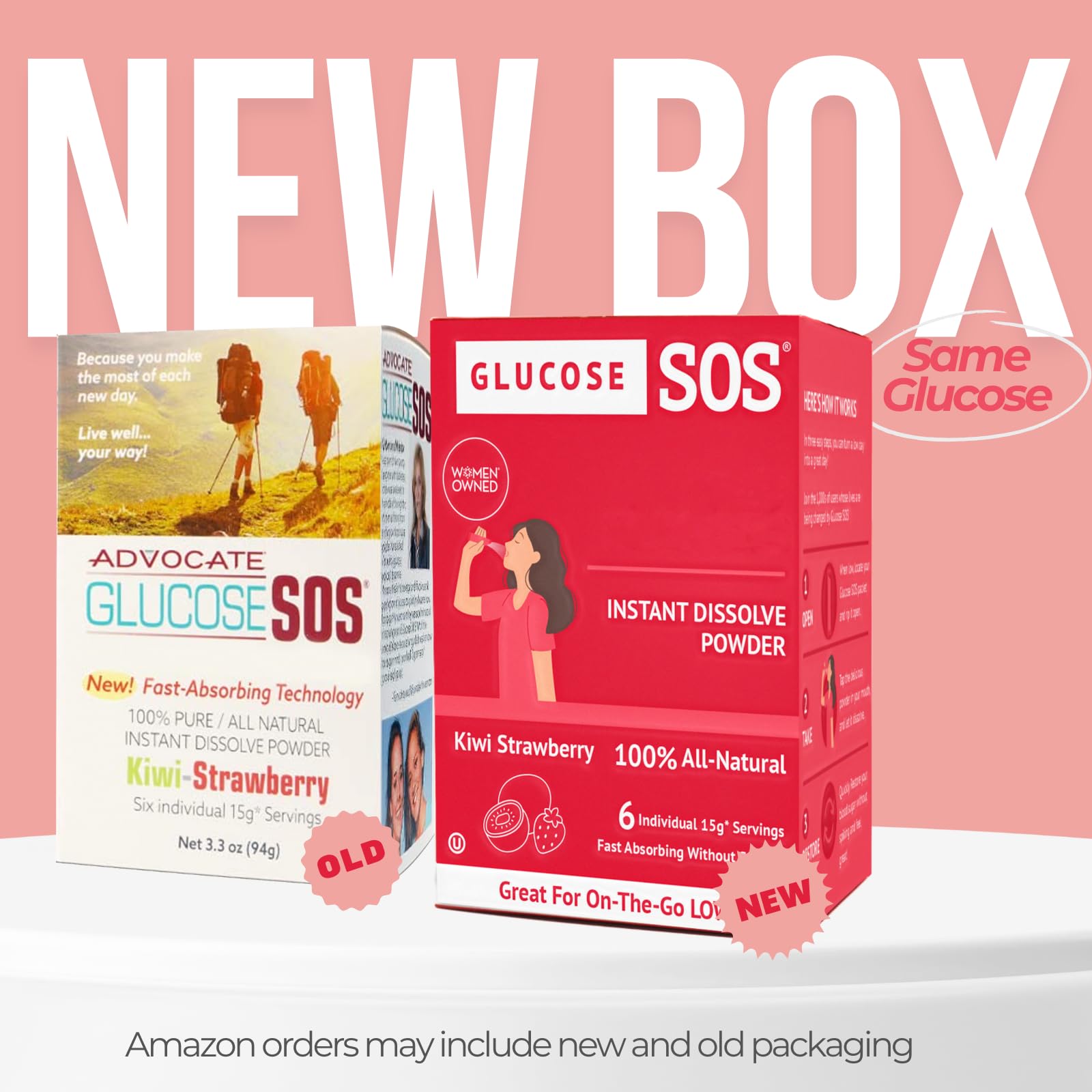 Dose précise de 15 g, utilisation rapide avec Glucose SOS.