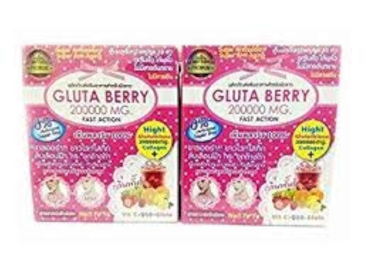 Gluta Berry sachet-punch prêt à se dissoudre dans l eau froide